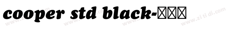 cooper std black字体转换